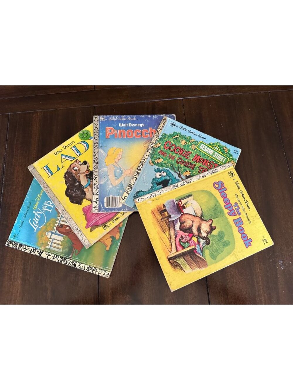 Golden Books Disney Sesame Street Book Bundle 5 Vintage Childrens Books